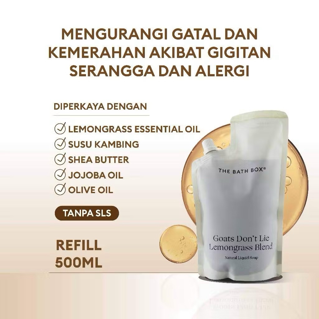 THE BATH BOX - Goats Don't Lie Lemongrass Blend Liquid Soap (GDL, Essential Oil, Eczema, Psoriasis, 