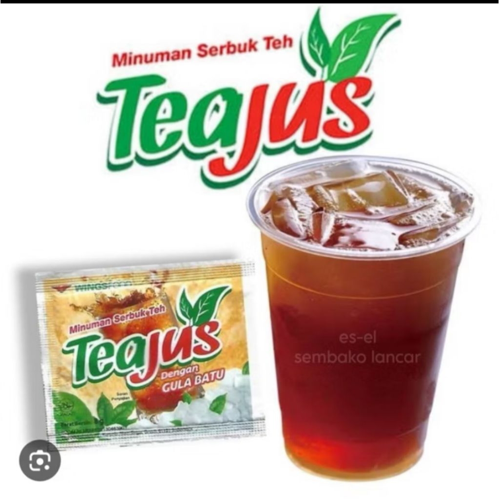 

Teajus gula batu dan apel minuman yang menyegarkan 1 pac isi 6 renteng