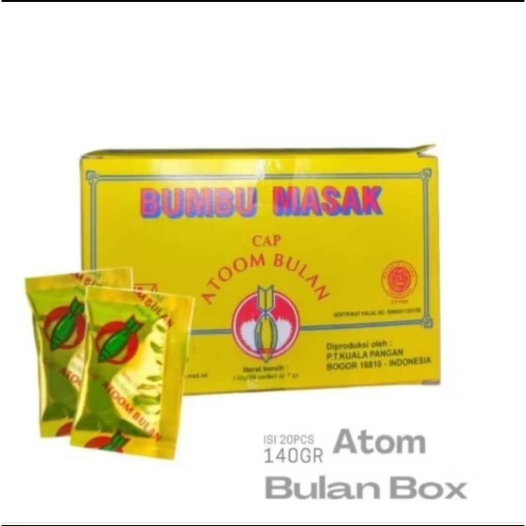 

Bumbu Masak Cap Atoom Atom Bulan 1 Pak Ayam Bawang Original Isi 20 pcs