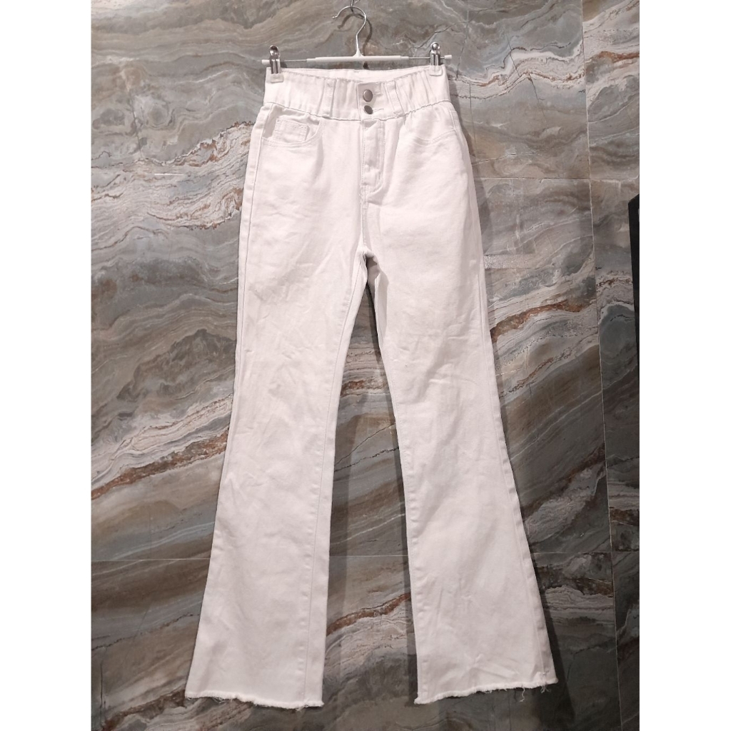 Celana Jeans Cutbray Rawis Hw , Celana Cb Hw, Jeans Rawis Hw, Unfinished Jeans