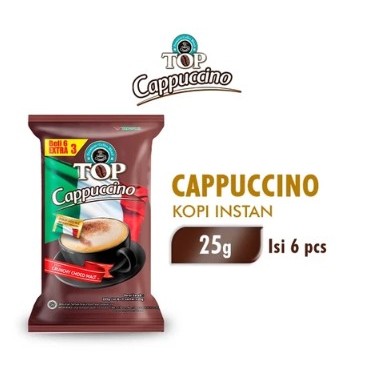 

Top Coffee Kopi Instan Cappucino Pack 25 gr Isi 6 + 3 Pcs