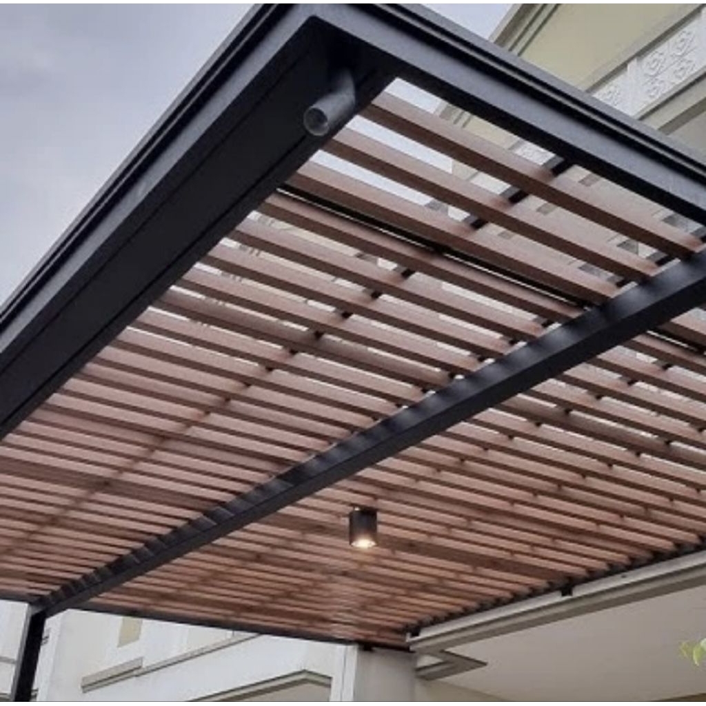 Kanopi besi hollow solarflat kisi kisi duma