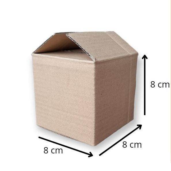 

Kardus packing Box Karton Polos 8x8x8 cm c flude 4mm BARU