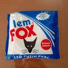 

KODE O47E LEM FOX PUTIH BUNGKUS BIRU 6 GRAMLem Fox Putih PVAC 6 gr bungkus biru