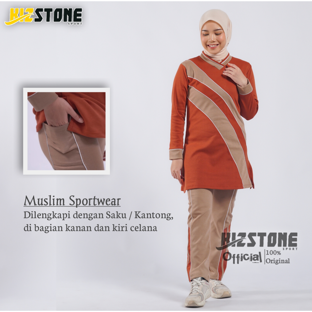 Baju Olahraga Wanita Muslimah Spandex Premium Setelan Senam