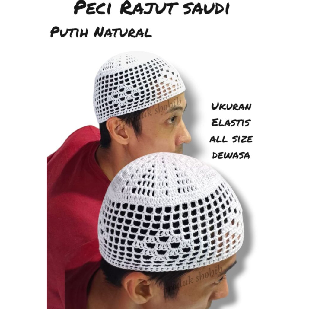 peci rajut saudi original motif style