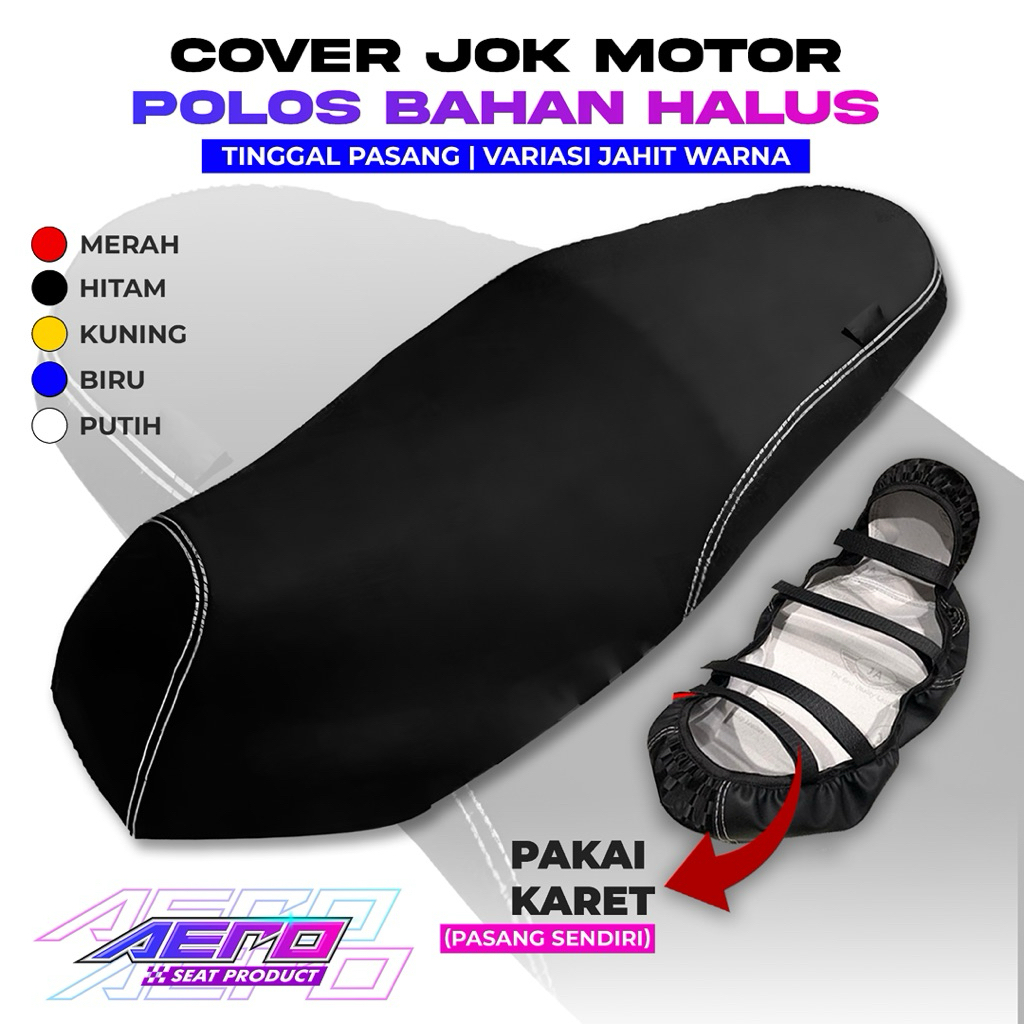 Cover Jok Motor Halus Tinggal Pasang Pakai Tali Karet Perekat Vario Beat Scoopy Nmax Pcx Aerox