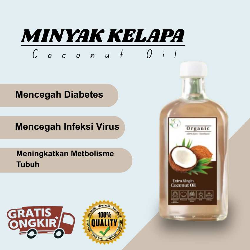 

EXTRA VIRGIN COCONUT OIL ASLI MURNI ORGANIK PREMIUM QUALITY VCO MINYAK KELAPA MURNI 250ML