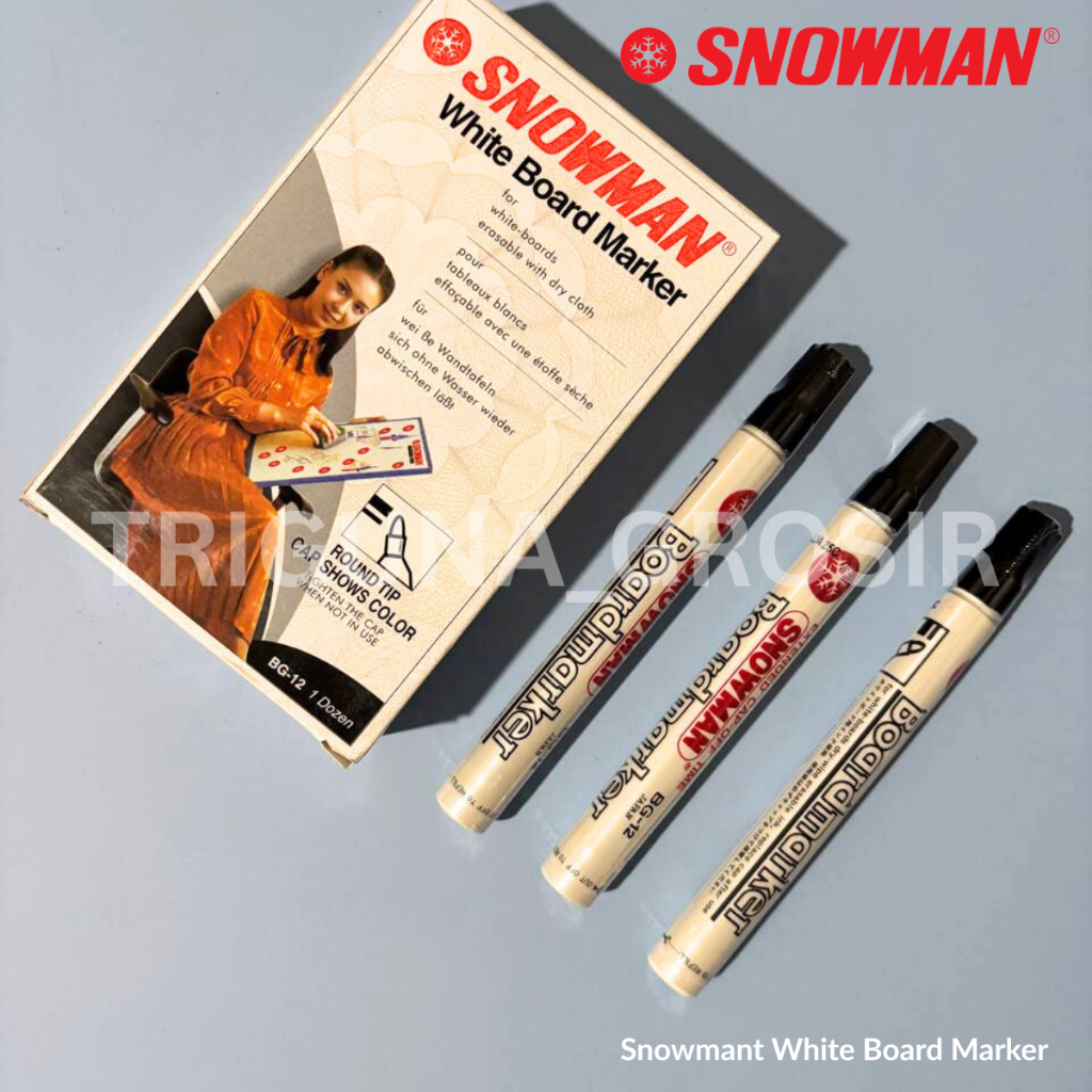 

Spidol Snowman Marker Whiteboard BG-12 Hitam