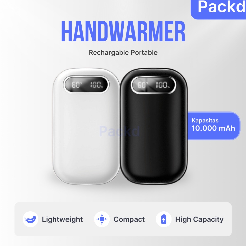 KODE H64B Penghangat Tangan Travel Elektrik  Rechargable Portable Hand Warmer  Handwarmer portable