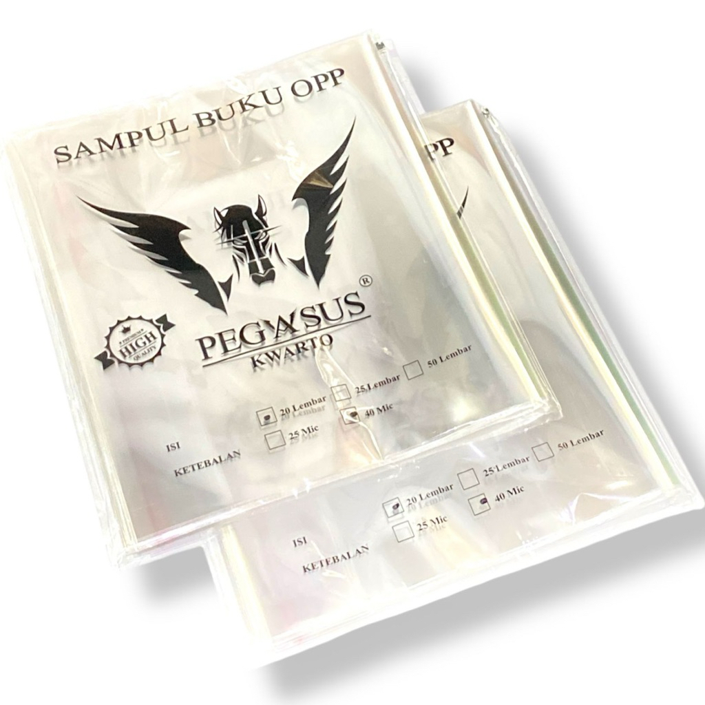 

SAMPUL PLASTIK OPP KWARTO LEM PEGASUS/20 LEMBAR