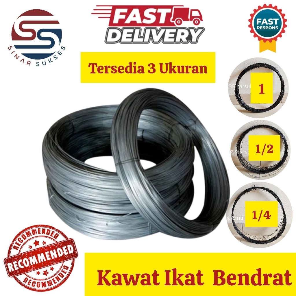 Kawat Ikat Bendrat 1 kg 1/2 kg 1/4 kg Besi Beton Tiang Bangunan/ Kawat Ikat Bangunan/Kawat Bendrat/K