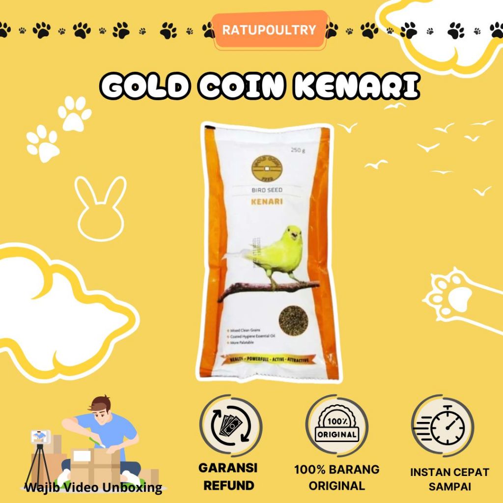 Pakan Kenari Gold coin | Gold Coin Canary