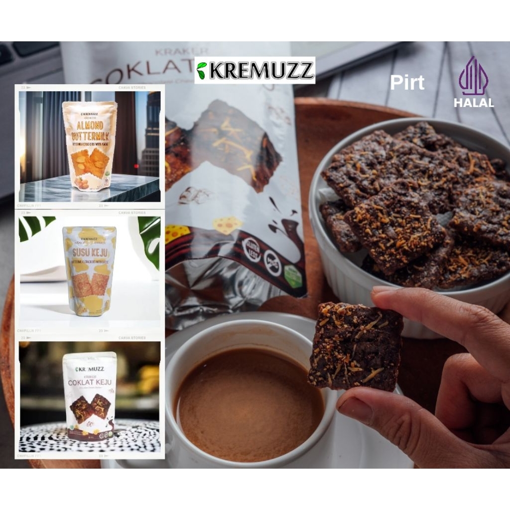 

KERIPIK KRAKER BROWNIES COKLAT KEJU ALMOND BUTTERMILK SUSU KEJU SELEDRI KEJU & JAHE 60g | Kriuk, Kremes dan Crispy