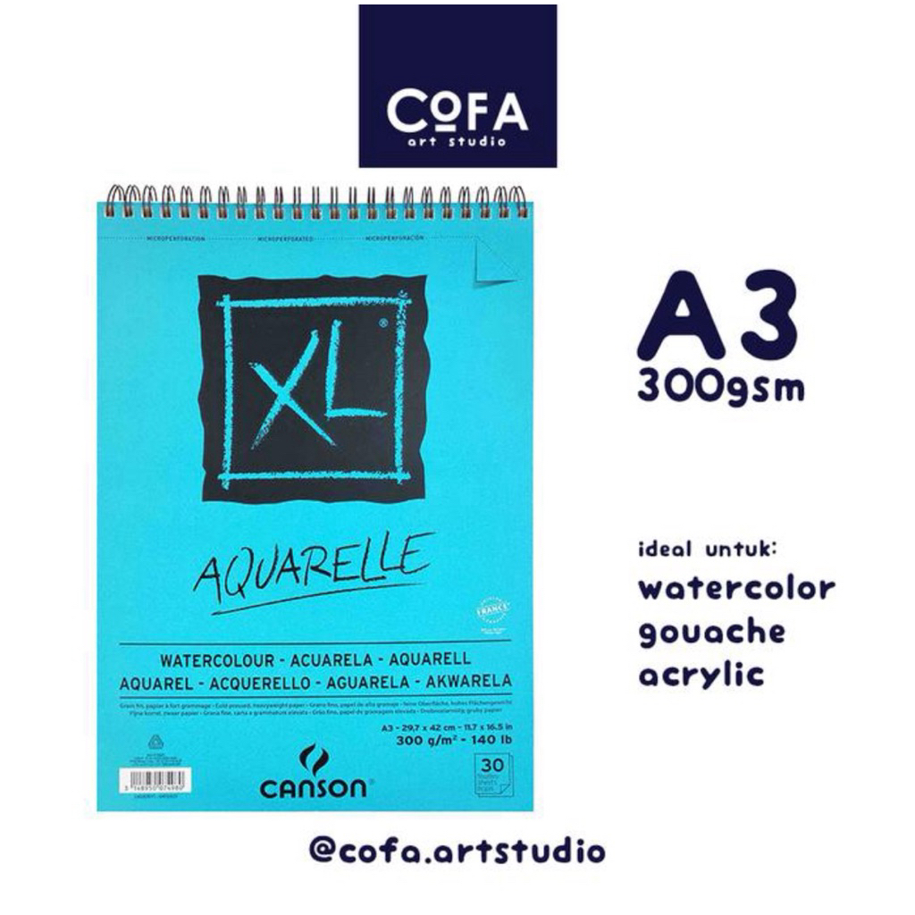 

canson XL aquarelle ukuran A3 termurah