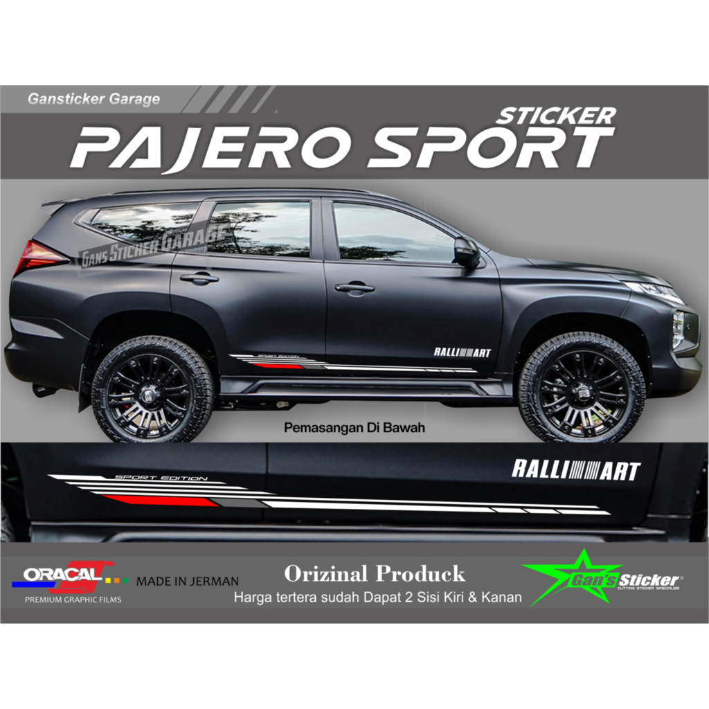 Sticker Pajero Sport 2022 2023 Aksesoris Mobil Pajero Sport