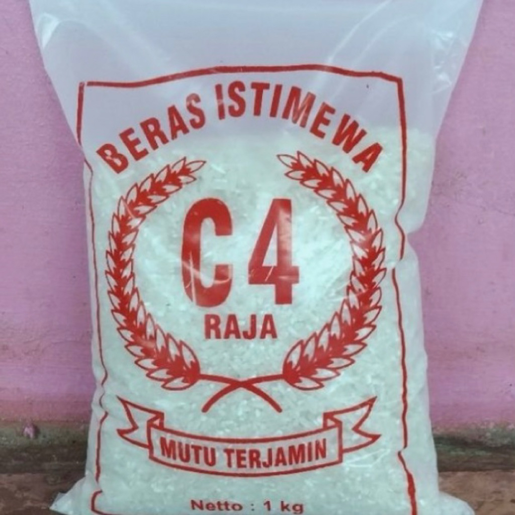 

Beras Raja C4 Putih Kemasan 1Kg dan 2.5kg Premium Pulen