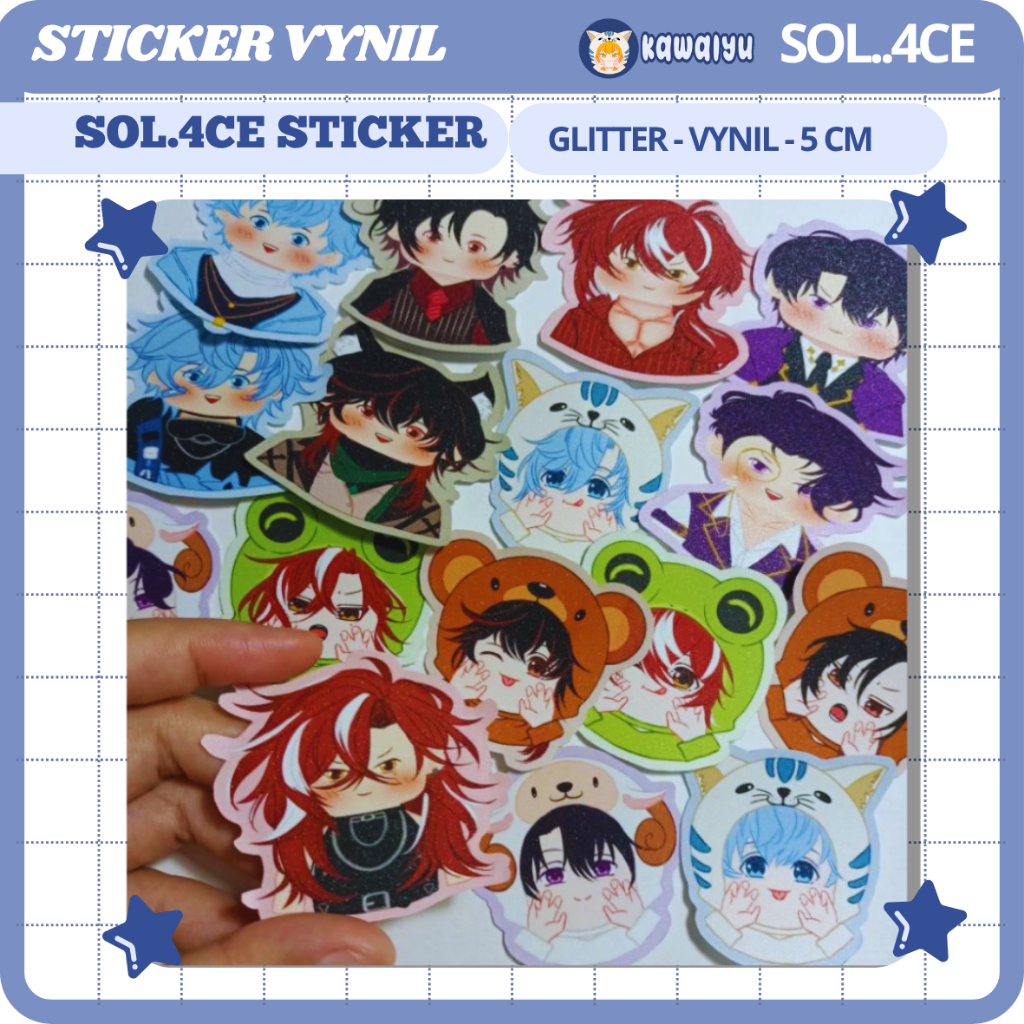 

SOL.4CE | Sticker SOL4CE Glitter vtuber harris Gingetsune Arion Souta by kawaiyu