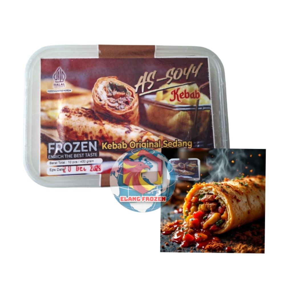 

Kebab Frozen As-Soyy Kebab Original Sedang isi 10