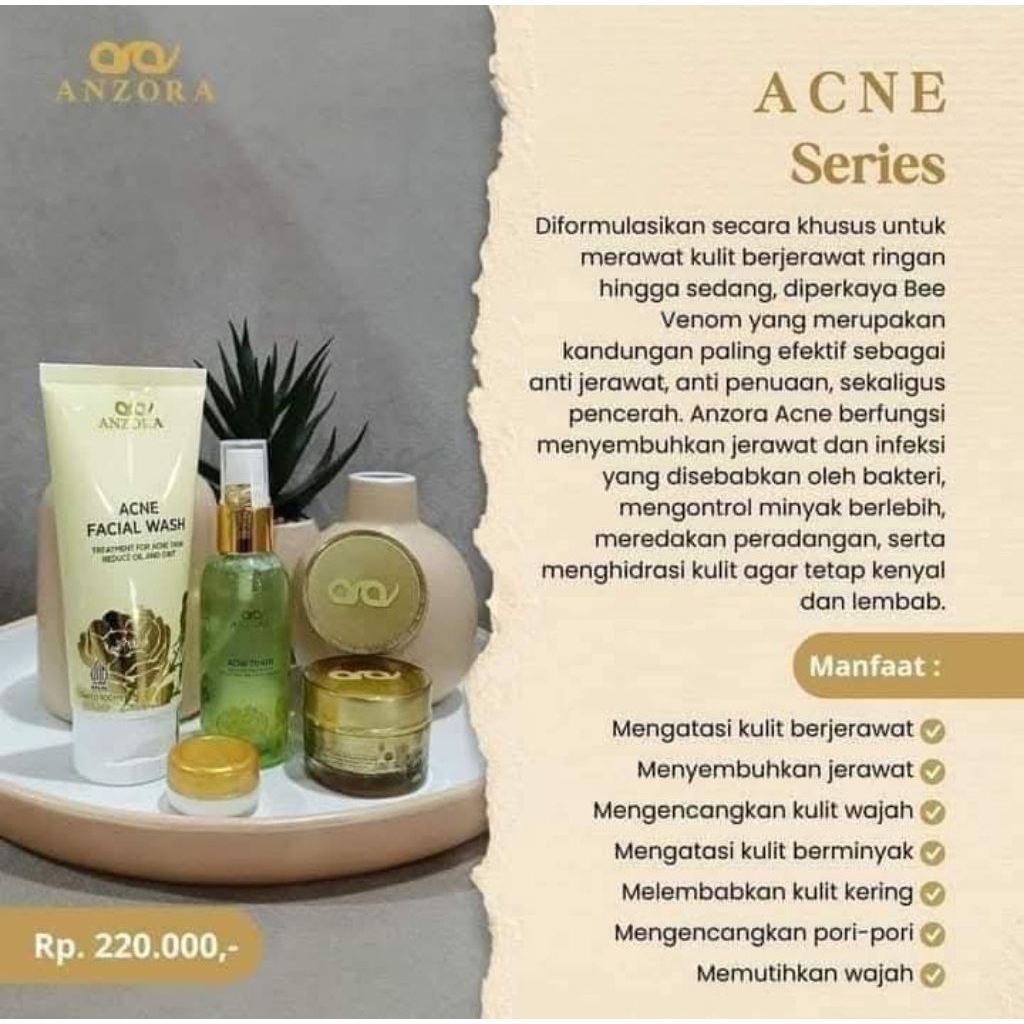 Anzora/ Anzora skincare/Anzora glow/ Anzora skincare paket wajah anzora