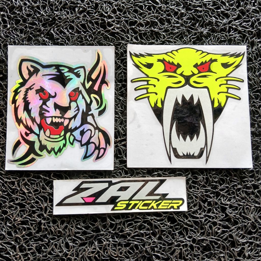 sticker cutting harimau