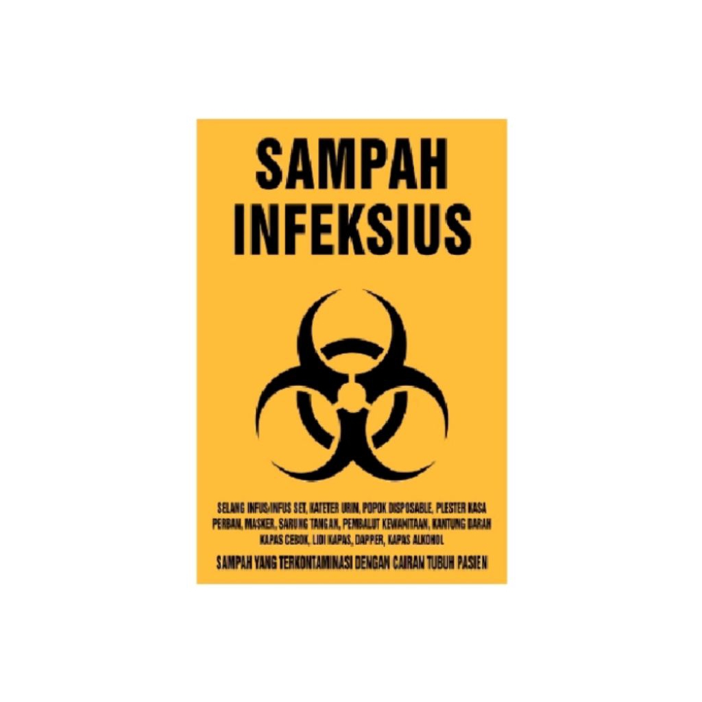 

Stiker vinyl SAMPAH 10X15CM SIGN RAMBU K3
