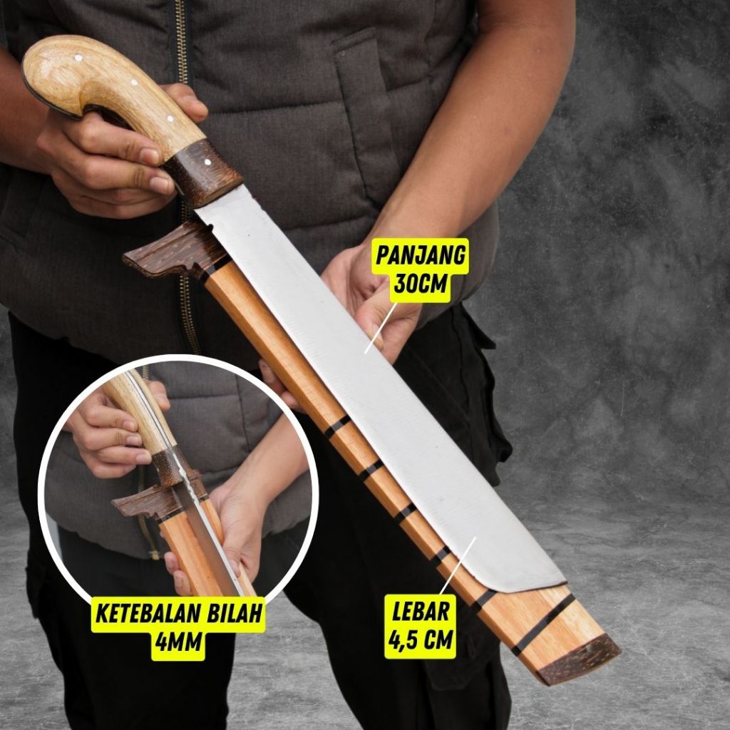 GOLOK KEBUN BAJA ERGONOMIS / Peralatan Berkebun Bahan Baja PER SUP9