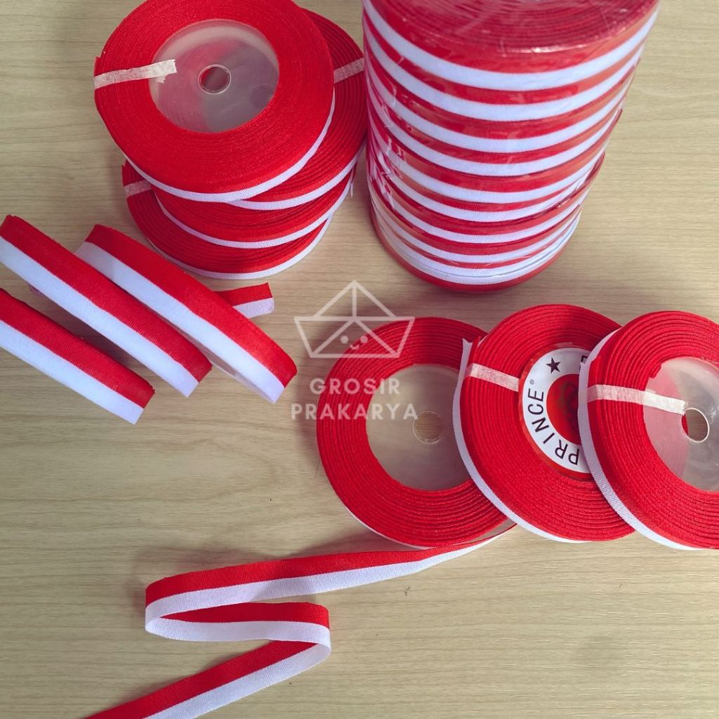 

SATUAN Pita Merah Putih Lebar 1.25cm Kain per ROLL Agustusan Hari Kemerdekaan Ukuran Perayaan Kado Hadiah Doorprize Red White Flag Ribbon Indonesia Hiasan Hias Sepeda Dekorasi Dekor Decor 17 Agustus 1945 Satu Roll Grosir Prakarya Malang