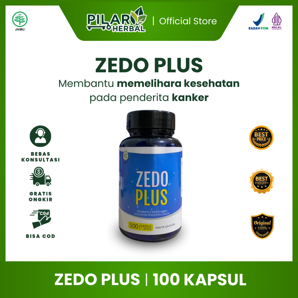 Zedo Plus Kapsul 100 % Obat Herbal ampuh sebagai anti kanker isi 100 kapsul