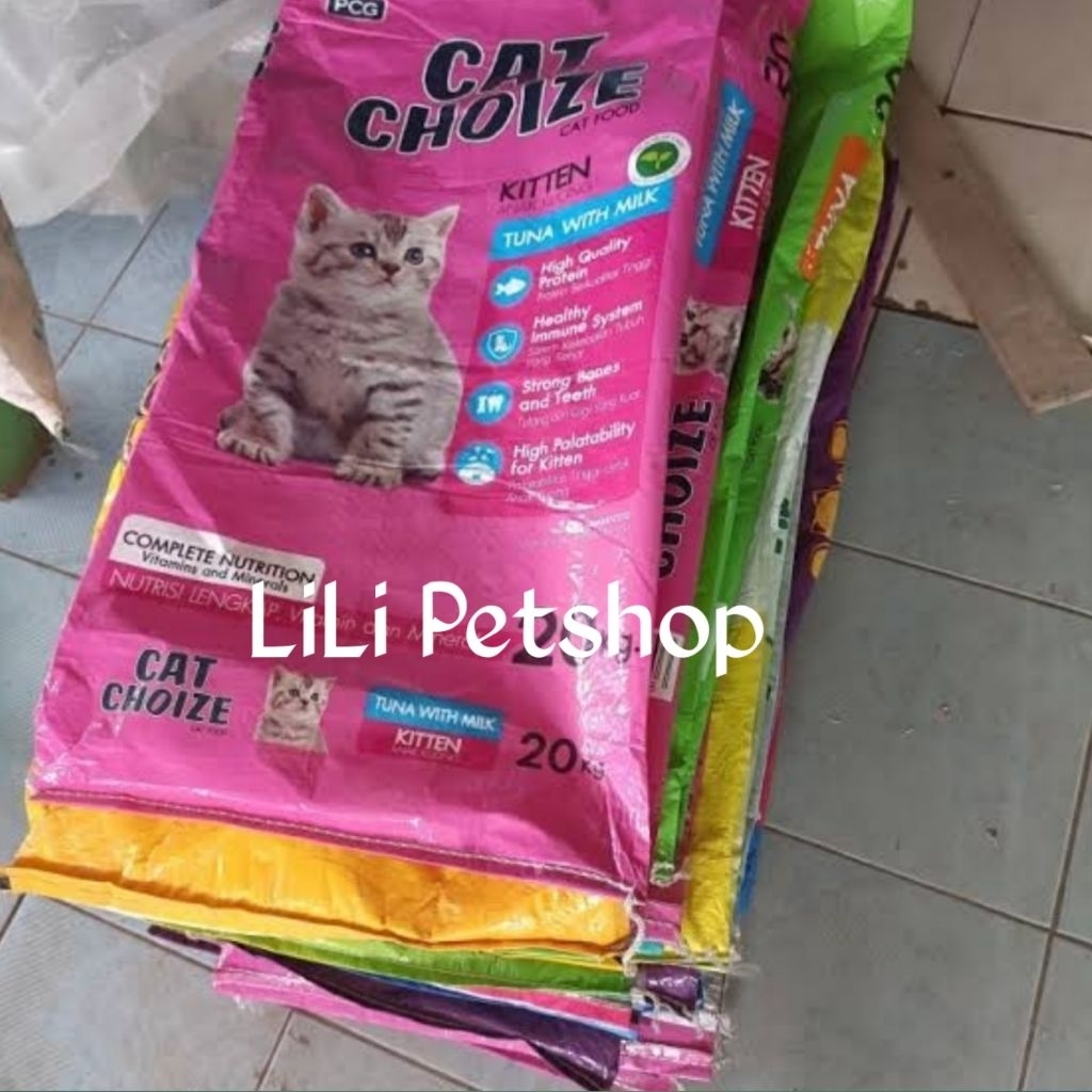 Karung Bekas Pakan Kucing Kemasan 20kg | Karung bekas pakan kucing Lili Petshop