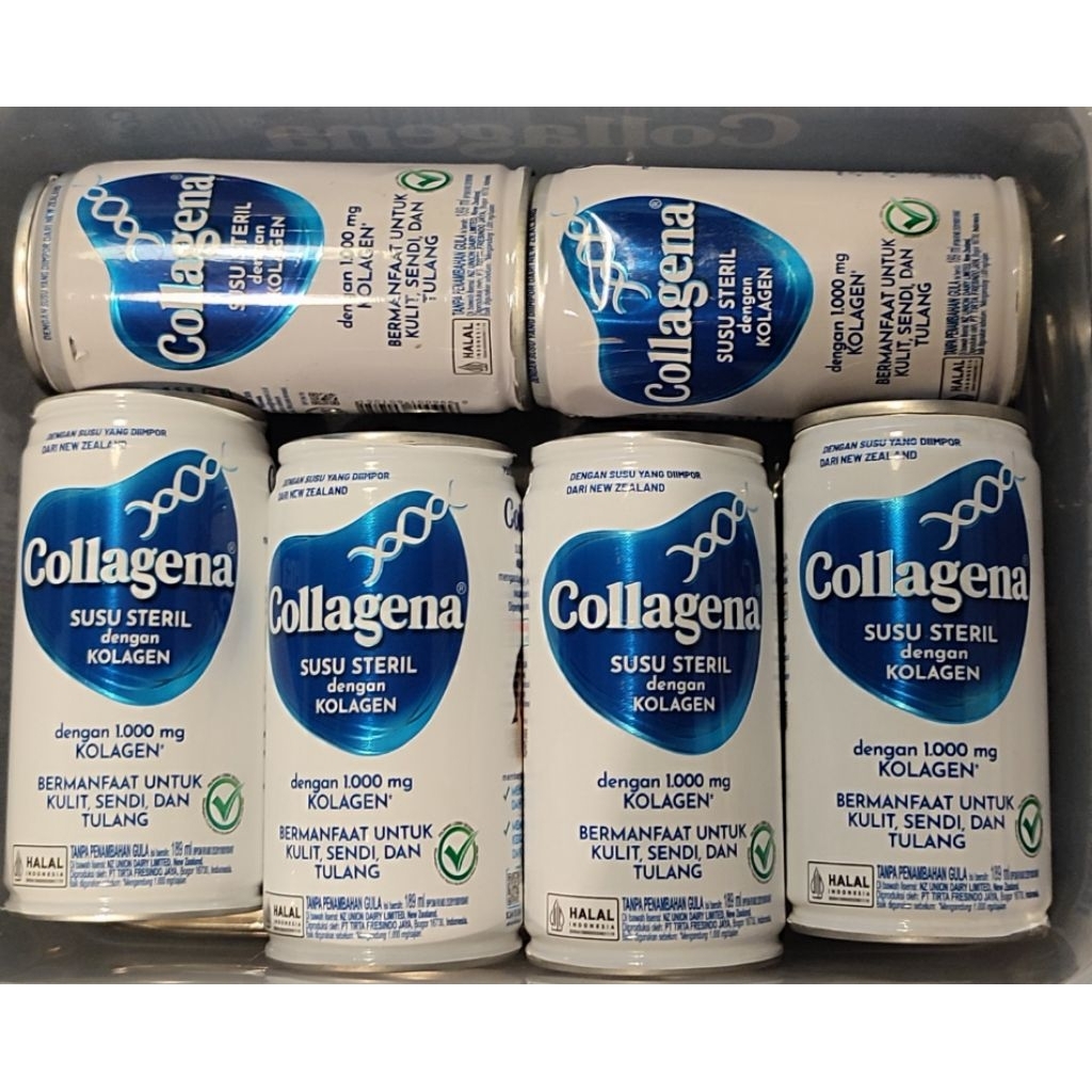 

RB Susu Collagen Collagena 189 ml Isi 6 Kaleng. Gratis Box Container.