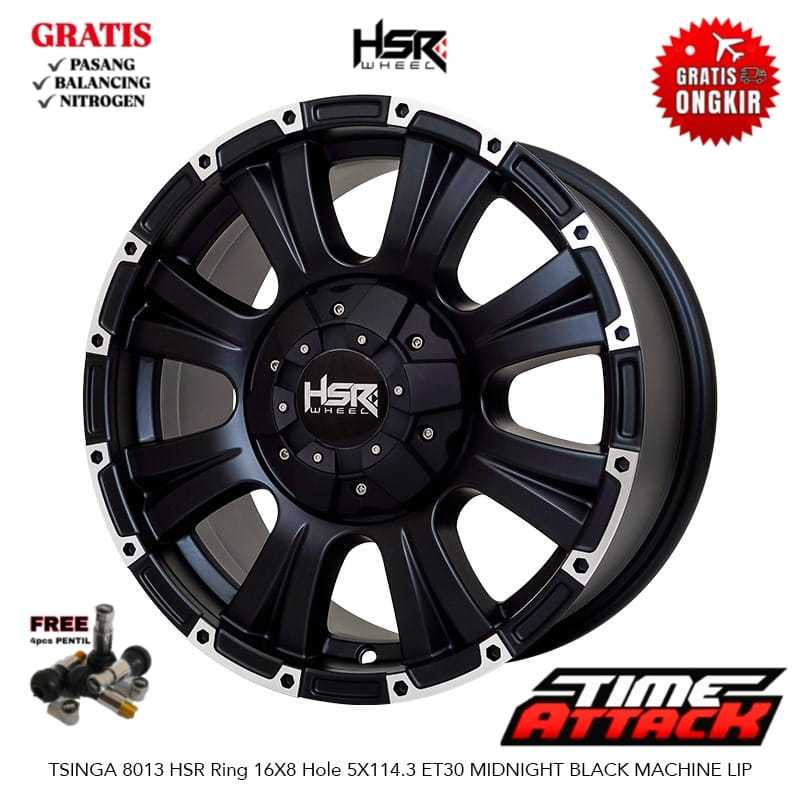 Velg Mobil Captiva Ring 16 HSR WHEEL Tipe TSINGA Velg Hsr R16 - TIME ATTACK BOGOR