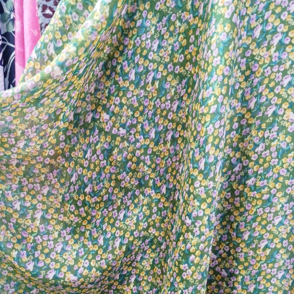 Bahan sifon sutra motif / Kain sifon sutra motif / Bahan gamis / Kain sifon motif / Bahan sifon / Ha