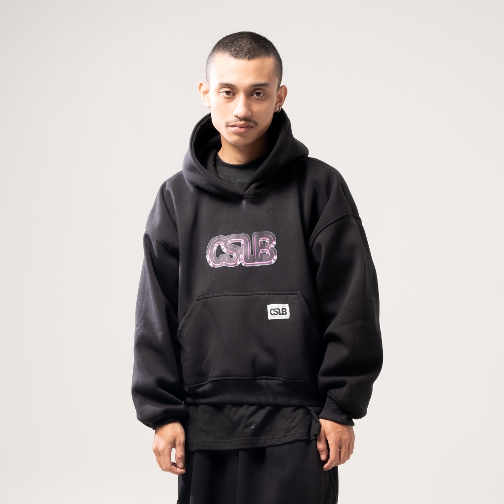Coser Libre - Hoodie Boxy Hoodie Oversize Boxy fit Petillant Hitam