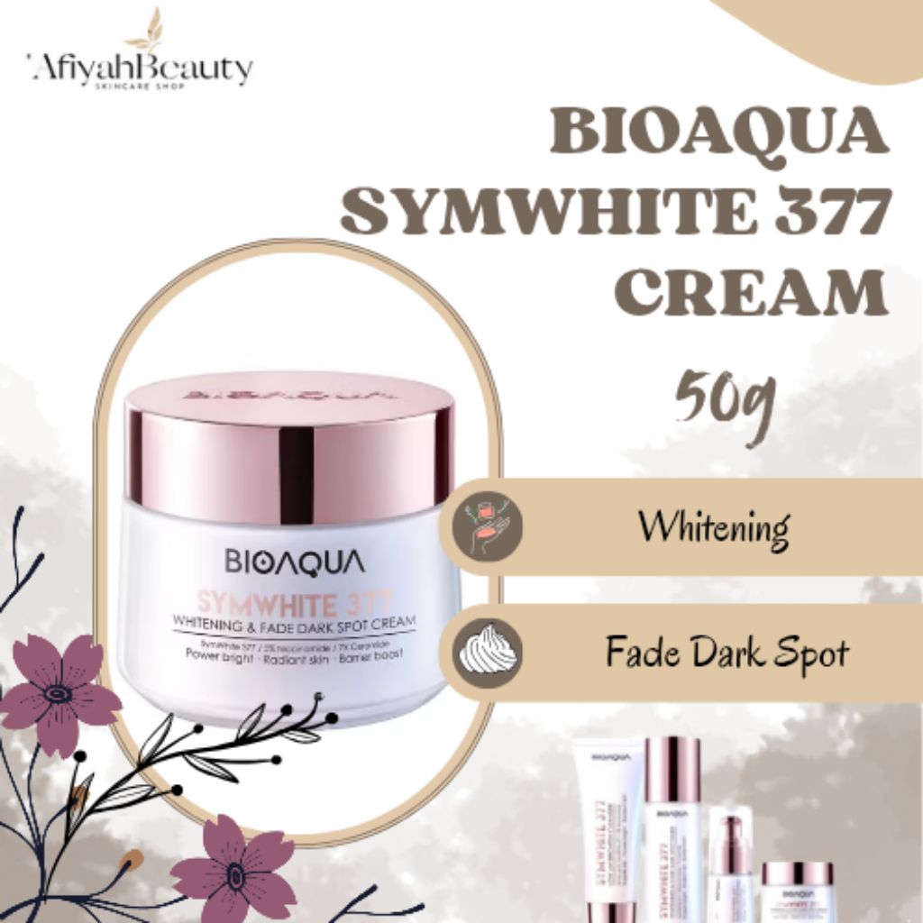 [ORIGINAL] BIOAQUA SymWhite 377 Whitening & Fade Dark Spot Cream Krim 50g Pelembab Wajah With Vitami
