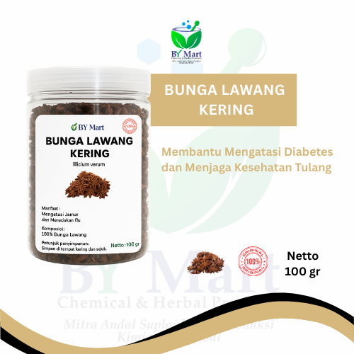 

BY KIMIA & HERBAL - Bunga Lawang / Kembang Lawang / PK / PEKAK Kering Tanpa Campuran / Obat Herbal Alami
