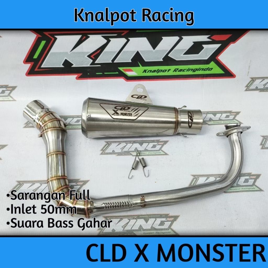 Knalpot Racing CLD X MONSTER Matic Beat Scoopy Vario Genio NMAX PCX Aerox ADV Mio Fino X-ride Xeon F
