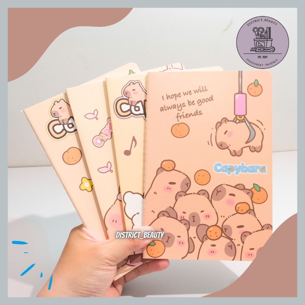 

BUKU TULIS A5 CAPYBARA NOTEBOOK BUKU BERGARIS A5 STANDARD MOTIF CAPYBARA LUCU TERMURAH
