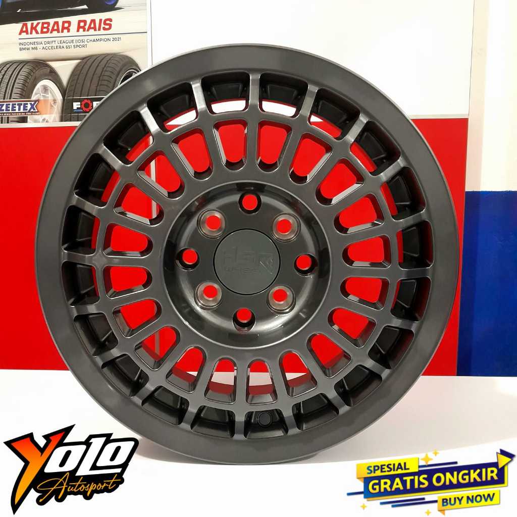 VELG RACING MOBIL R14 VELG MODEL JARING LABA LABA, BAUT 4 MASUK