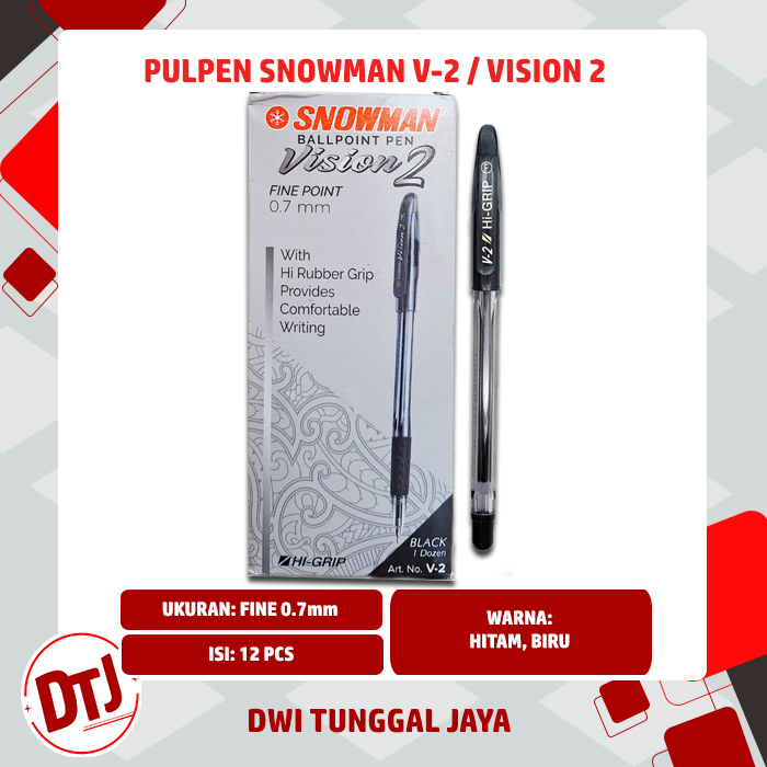 

Pen Snowman V2 / Vision 2 0,7 mm Hitam / Biru