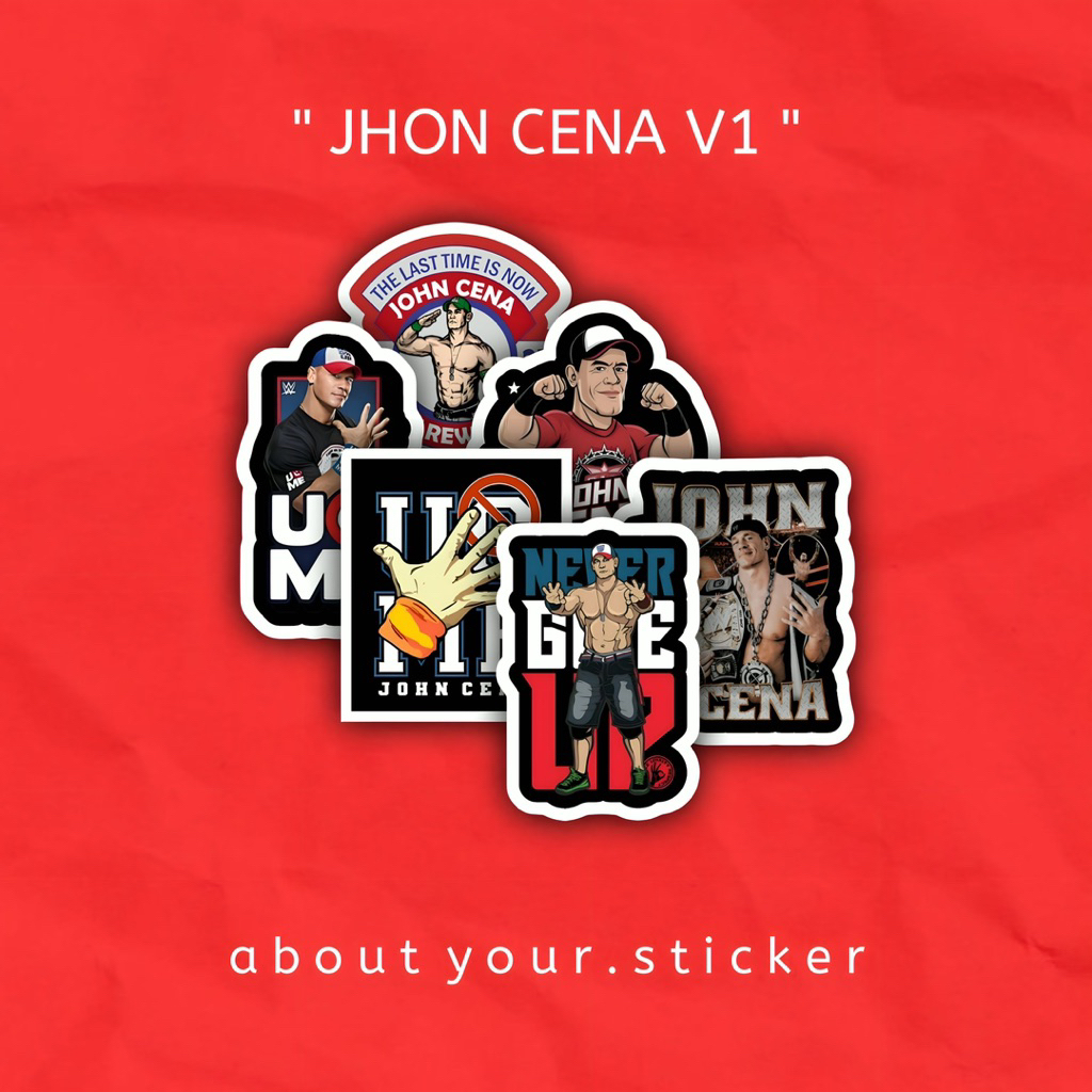 

STICKER PACK WWE “ JHON CENA V1 “ isi 6pcs