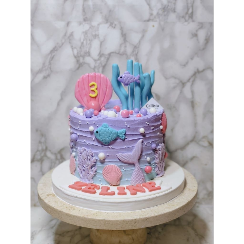 

Cake Ultah Mermaid D 18cm / KUE ULANG TAHUN ANAK / Kue Lucu