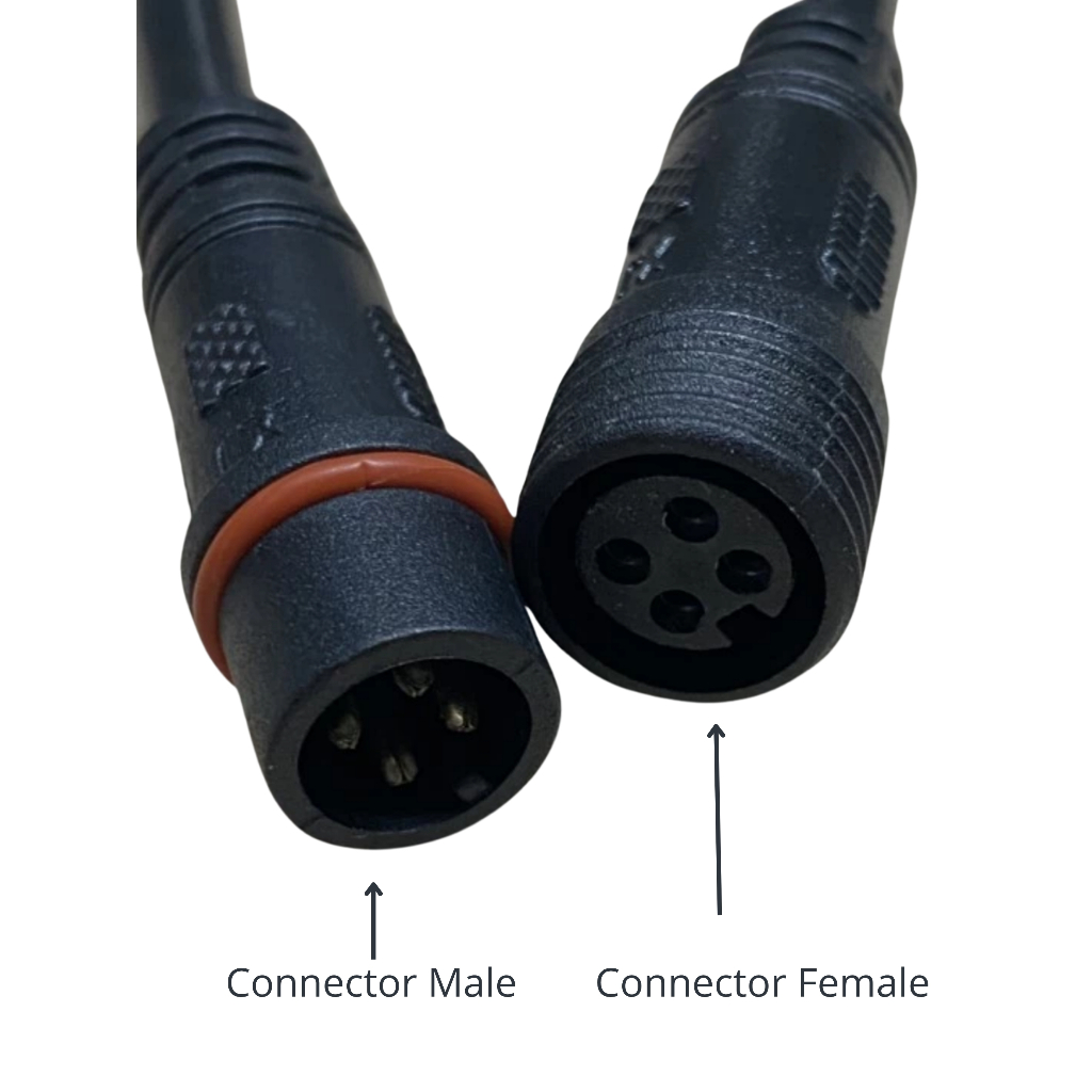 Soket Kabel 4pin | Connector Kabel 4pin male female tahan air (waterproof)