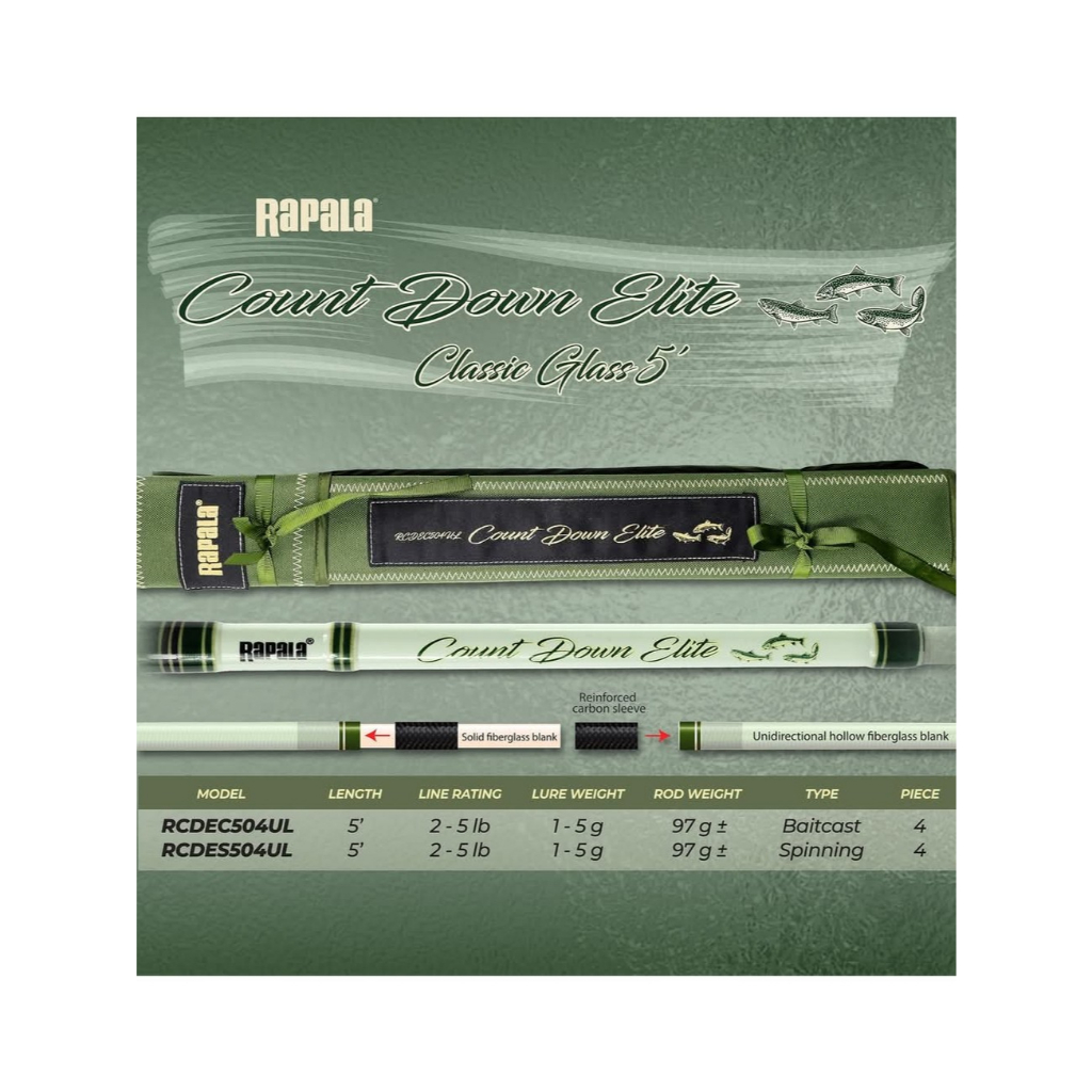 TRAVEL ROD / JORAN RAPALA COUNTDOWN ELITE BC / SPINNING STREAM FISHING