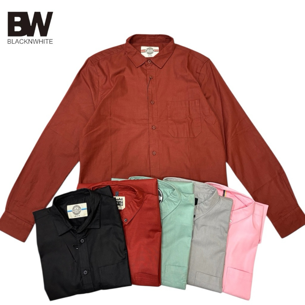 ABOKI ORIGINAL - Kemeja Aboki Katun Premium Lengan Panjang Casual Santai Kemeja Kerja