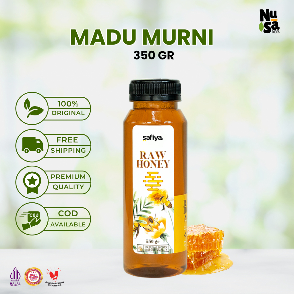 

Madu Murni Safiya 350 Gram | Multiflora Raw Honey 100% Asli