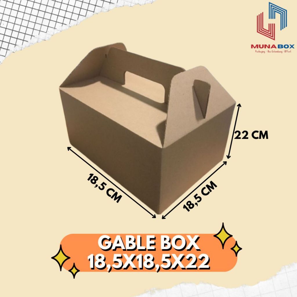

Kardus Box Jinjing 18,5x18,5x22 Gable Box