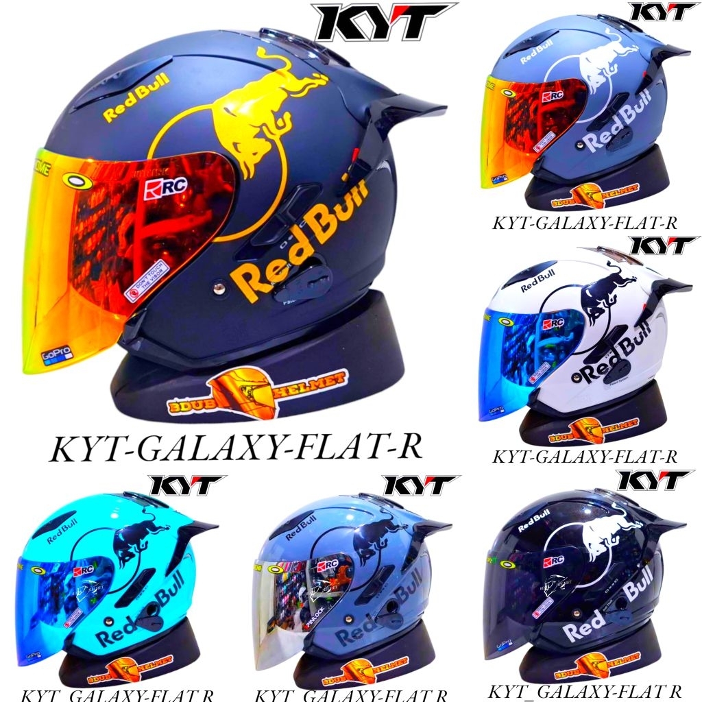 Helm KYT Galaxy neon yellow paket ganteng 100% original KYT