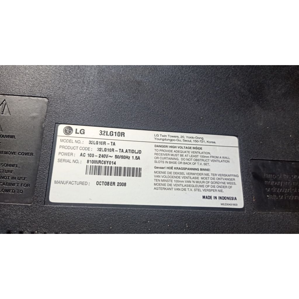 Panel Layar Tv lcd LG 32LG10R