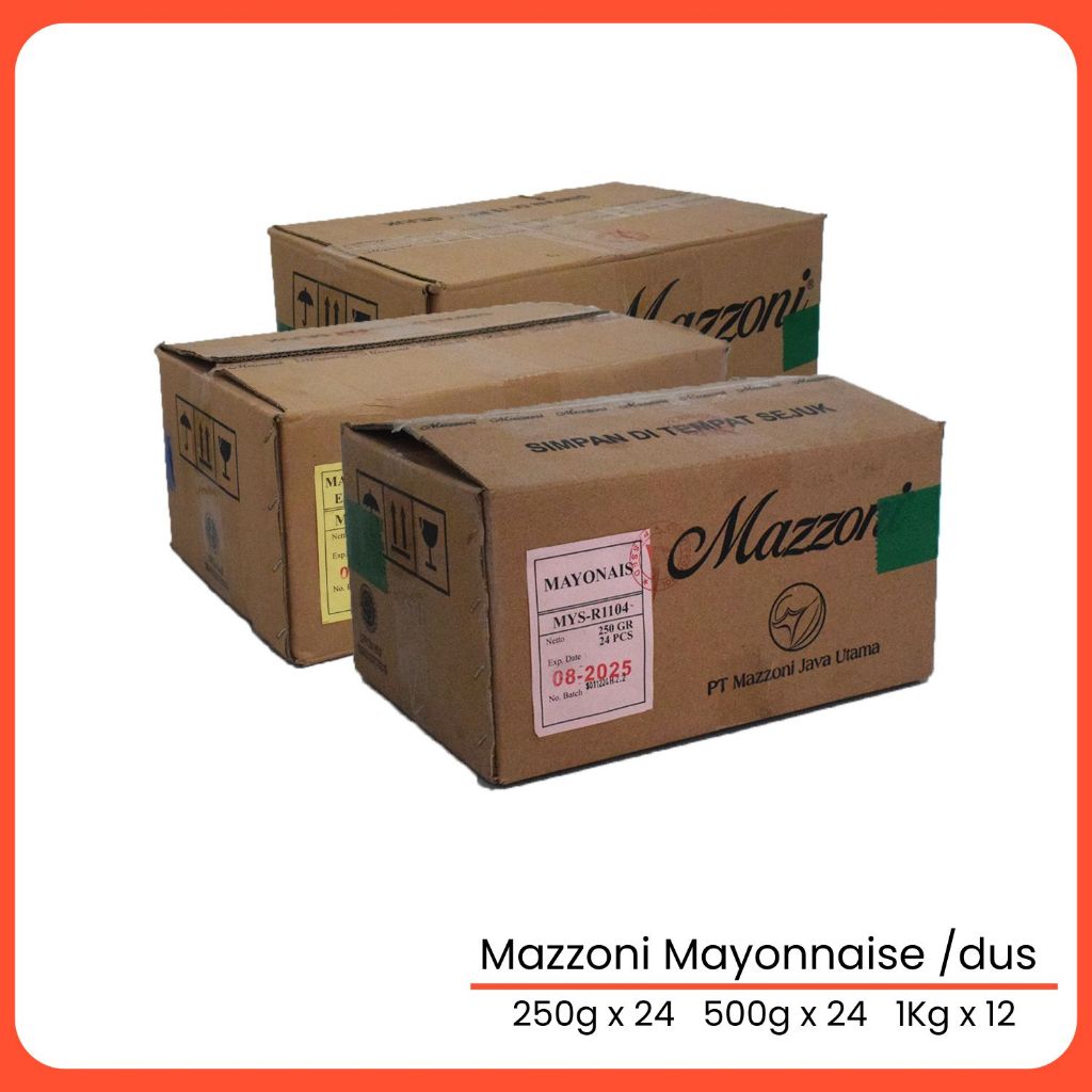 

Mazzoni Mayonnaise 1Kg 500g 250g per Kadus Karton - Mayones